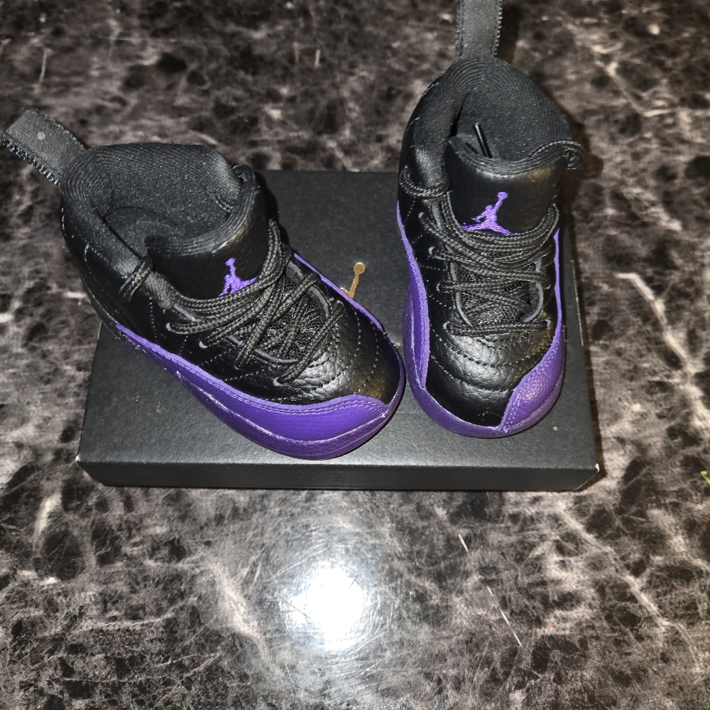 Jordan Black and Purple Sneakers Bold Design